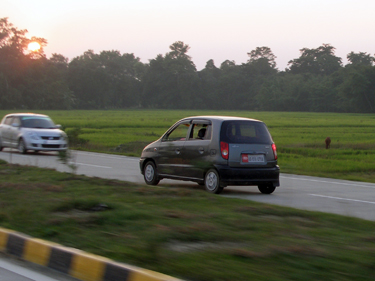 Cars on highway