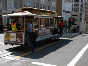 Allan & Shari board cable car