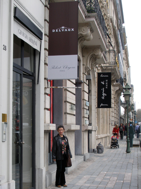 Sheila at Delvaux store