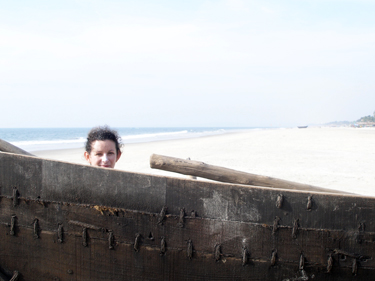 Sheila on beach