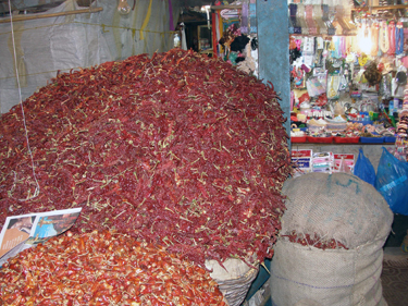 pile of chillies