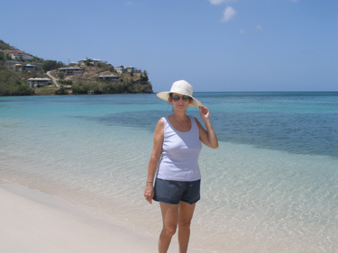 Sheila on beach