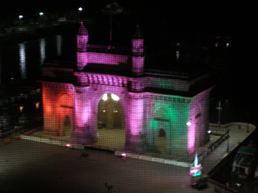 The gateway at night