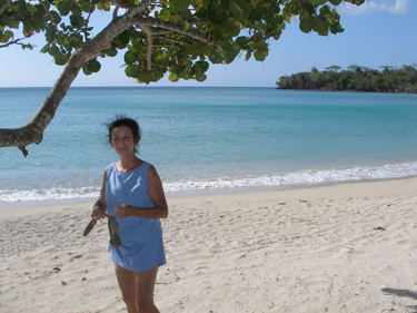 Sheila at Morne Rouge Bay