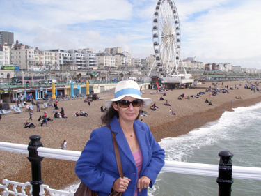 Sheila on the pier