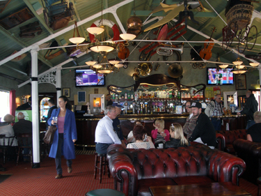 Sheila in the pier's Victoria Bar