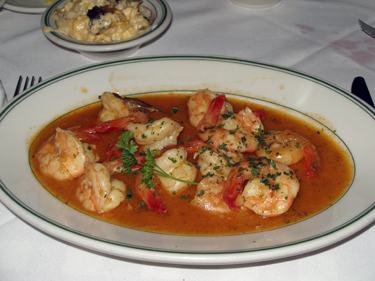 Shrimp in butter lemon sauce