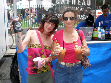 Jade & Sheila with refreshments
