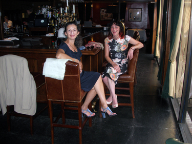 Sheila & Jade at the Bombay Club bar