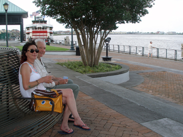 Jade & Derek on banks of Mississippi