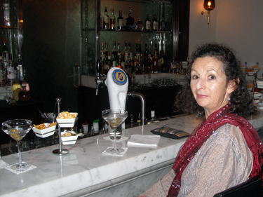 Sheila enjoying a martini