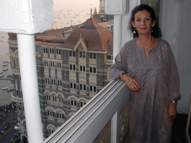 Sheila on balcony