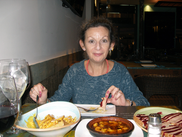 Sheila in restaurant