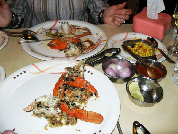 Cooked crab