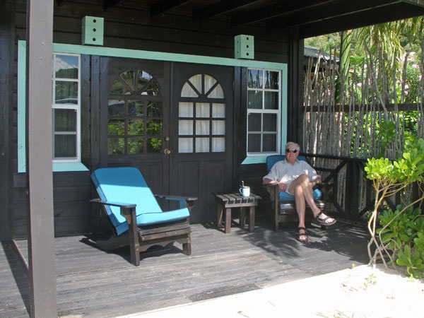 Derek on our patio