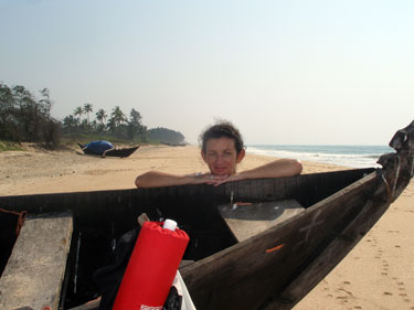 Sheila on beach