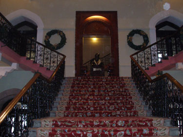 Main staircase in hotel
