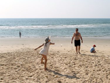 On the beach in Goa