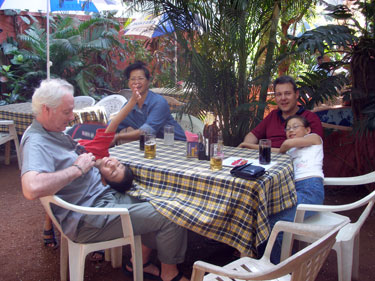 In the Venice restaurant garden