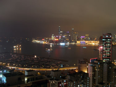 Night scene from hotel room