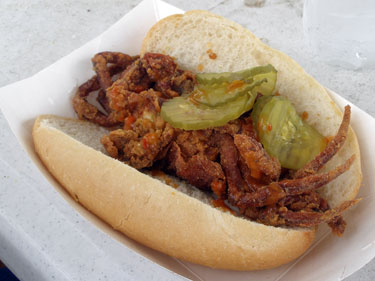 Softshell crab Po' Boy