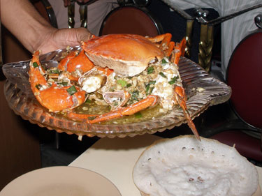 Cooked crab