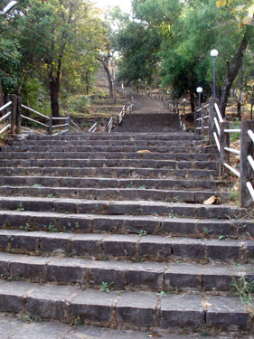 Steps up to Chandreshwar Bhutnath Temple