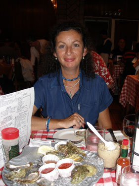 Sheila in Grand Central Sation Oyster Restaurant