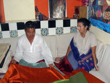 In silk shop