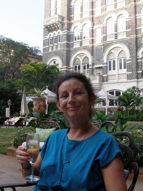 Sheila  in inner courtyard