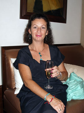 Sheila in bar