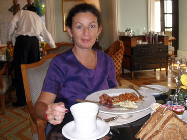 Sheila at breakfast