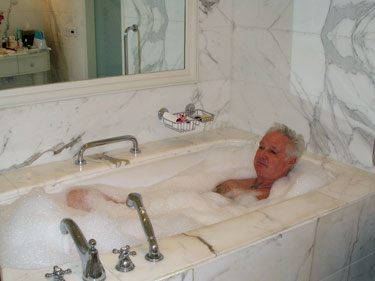 Derek in bath